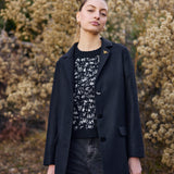 Chaquetón Tazari negro 100% Lana