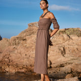 Vestido Bayuk café