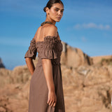 Vestido Bayuk café