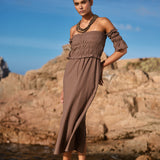Vestido Bayuk café