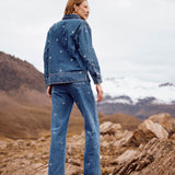 Sobrecamisa Zenna blue bordado
