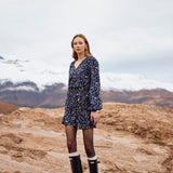 Vestido Amaphía rayón azul