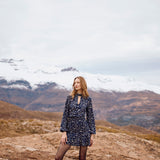 Vestido Amaphía rayón azul