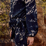 Vestido Irelis dunas azul
