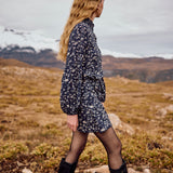 Vestido Irelis rayón azul