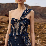 Vestido Caladia dunas azul