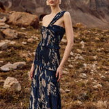Vestido Caladia dunas azul
