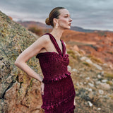 Vestido Caladia burdeo