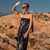 Vestido Linaria arena azul - PRE ORDER