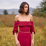 Pollera Keras Bordo