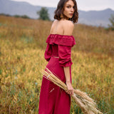 Pollera Keras Bordo
