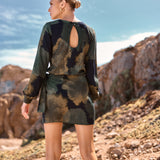 Vestido Senecio manchas musgo