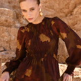 Blusa Gilia manchas pardo - PRE ORDER