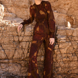 Blusa Gilia manchas pardo - PRE ORDER
