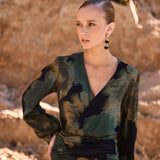 Blusa Zinnia manchas musgo
