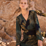 Blusa Zinnia manchas musgo