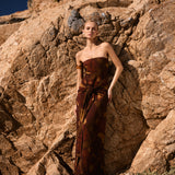Vestido Linaria manchas pardo - PRE ORDER