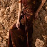 Vestido Linaria manchas pardo - PRE ORDER