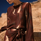 Vestido Senecio arena rojo