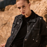 Chaqueta Louisa negra bordada