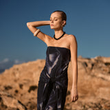 Vestido Linaria arena azul - PRE ORDER