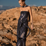 Vestido Linaria arena azul - PRE ORDER