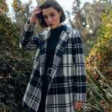 Abrigo Camille Quadril Noir 100% Lana