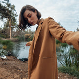 Abrigo Séléne Camel 100% Lana