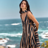 Vestido Aura rayas café