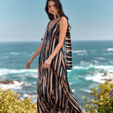 Vestido Aura rayas café