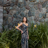 Vestido Elia rayas café