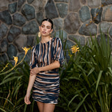 Vestido Mila rayas café
