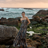 Vestido Oria rayas café - PRE VENTA