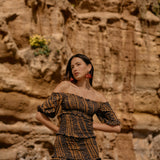 Vestido Kore puntos café