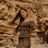 Vestido Kore puntos café
