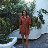 Vestido Néolia café