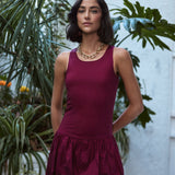 Vestido Ela burdeo PREVENTA