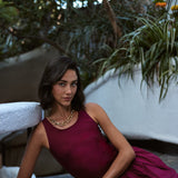 Vestido Ela burdeo PREVENTA