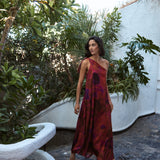 Vestido Valira flores rojo