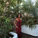 Vestido Valira flores rojo