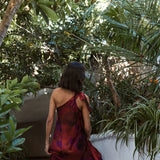 Vestido Valira flores rojo