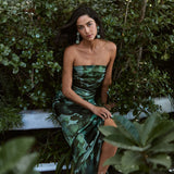 Vestido Aranua flores verde