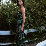 Vestido Aranua flores verde