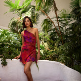 Vestido Calei flores rojo