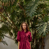 Vestido Néolia burdeo