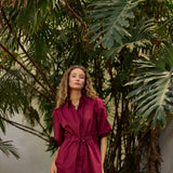 Vestido Néolia burdeo