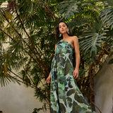 Vestido Valira flores verdes