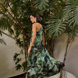 Vestido Valira flores verdes