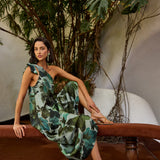 Vestido Valira flores verdes