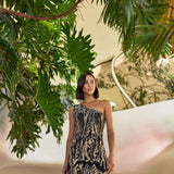 Vestido Malari zebra negro